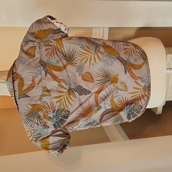 NWOT ❗️ Denim and Flower Ricky Singh boys tropical  flowers gray shirt size 7 - Picture 8 of 9